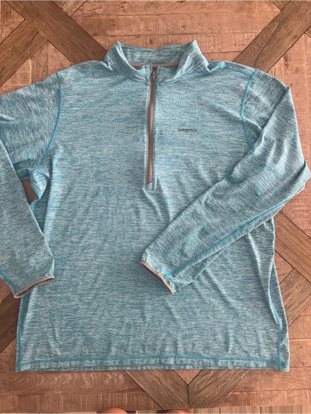 Patagonia Blue Heather Performance Pull-On Top